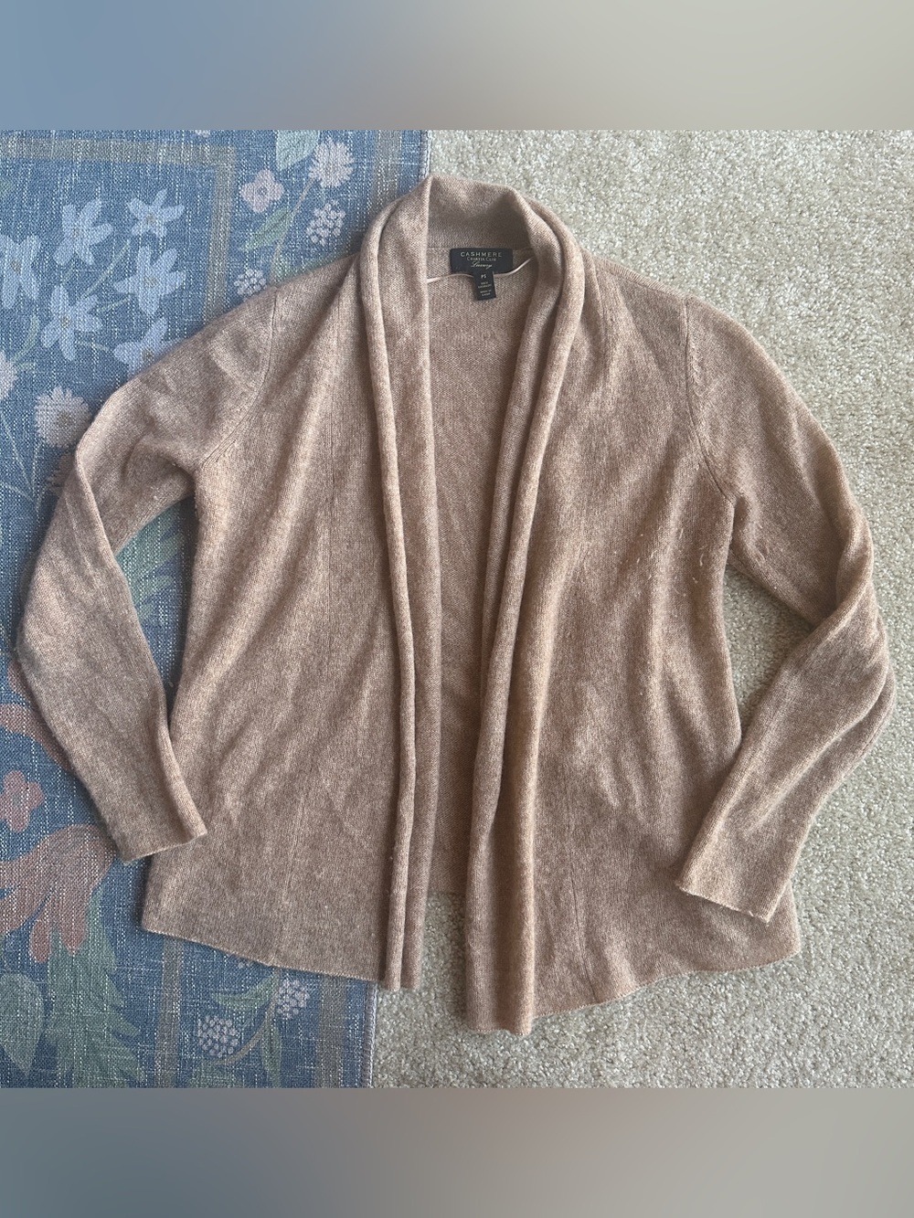 Charter Club Open-Front Cardigan - Light Taupe